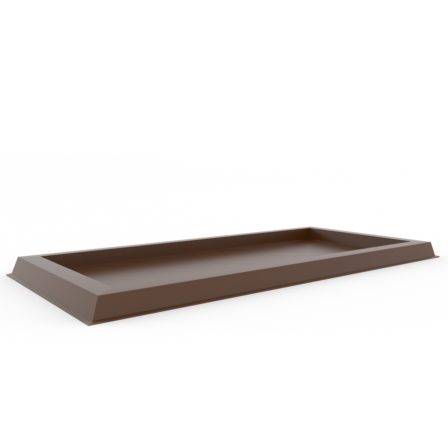 Image of Sottovaso rettangolare 108x49 colore Bronzo in resina per fioriera mod. Matera
