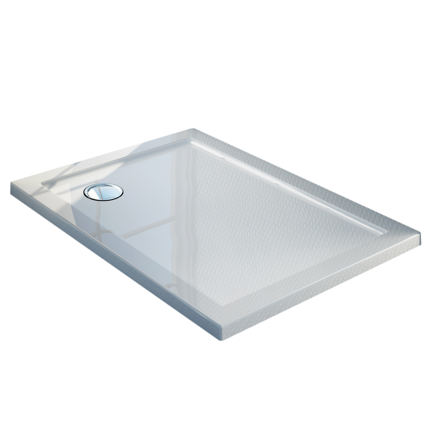 Idralite PIATTO DOCCIA ANGOLARE SLIM ACRILICO RESINA QUADRATO RETTANGOLARE CIRCOLARE 4CM 