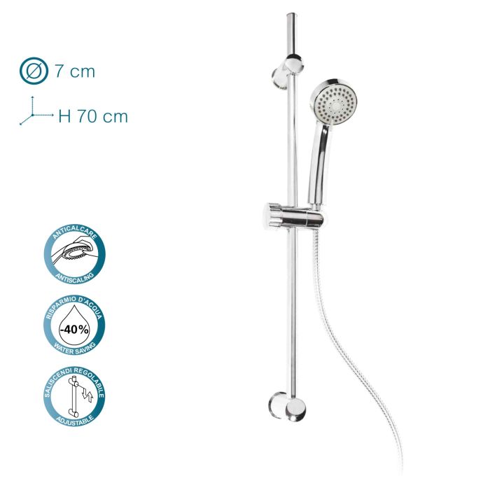 Ischia - Saliscendi 3 Getti Acciaio Inox E Abs