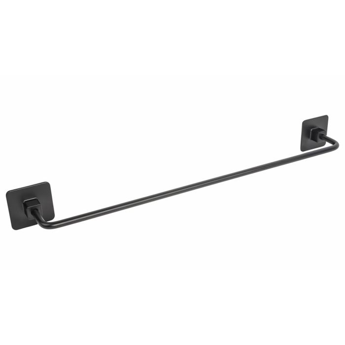 Porta Asciugamani 45 a Parete Nero Opaco in Acciaio Verniciato, leghe metalliche e SAN Mod. Cold Wind Black main product photo