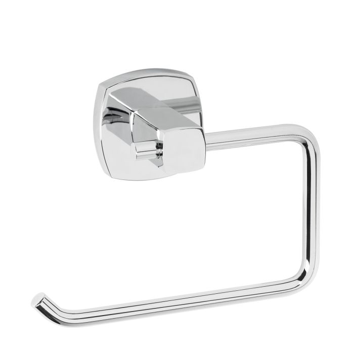 Porta Rotolo Aperto a Parete Cromo in Acciaio Cromato, Vetro satinato e leghe metalliche Mod. Q-Line main product photo
