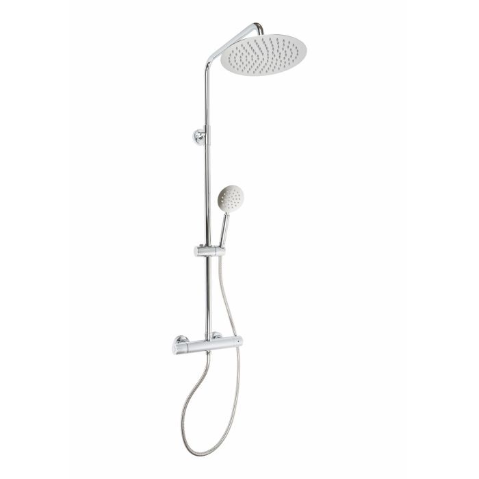 Saliscendi Doccia Tondo Cromo in Acciaio Inox Aisi 304 Mod. Poseidon Plus main product photo