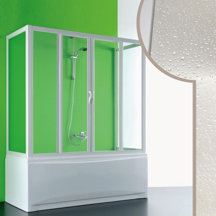 Box Doccia Sopravasca 3 lati 70x140x70 CM in Acrilico mod. Plutone 2 con apertura centrale