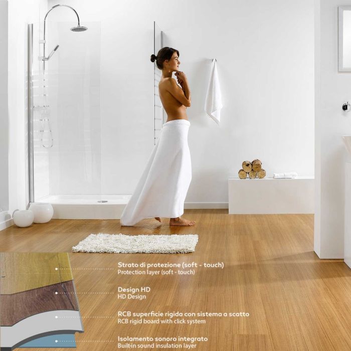 Pavimento Pvc Parquet Stampa HD/3D 2,21 m2 mod. Lima