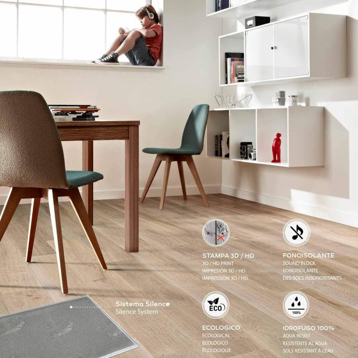 Pavimento Pvc Parquet Stampa HD/3D 2,21 m2 mod. Lima