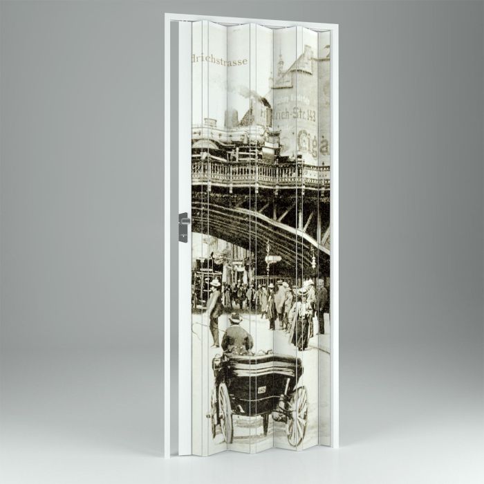 Porta a Soffietto da Interno in PVC Vintage 89,5x214 cm mod. Vera