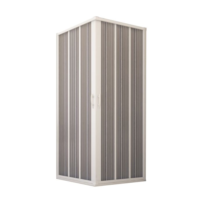 Box Doccia in PVC 90x90CM H185 a soffietto con Apertura Centrale colore Bianco mod. Flex