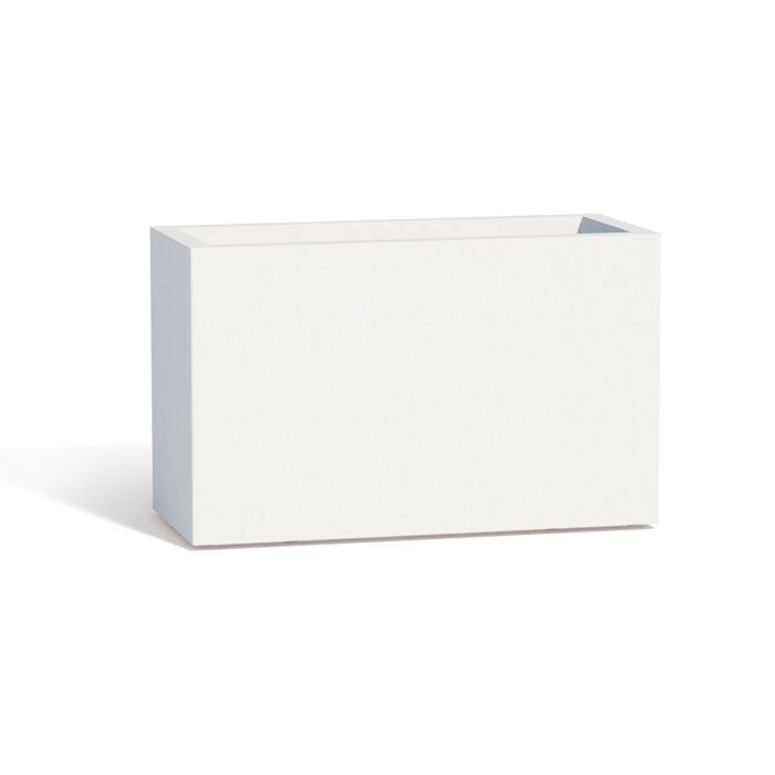 Vaso Fioriera Flowerpot In Resina Rettangolare 80x35 CM Bianco main product photo