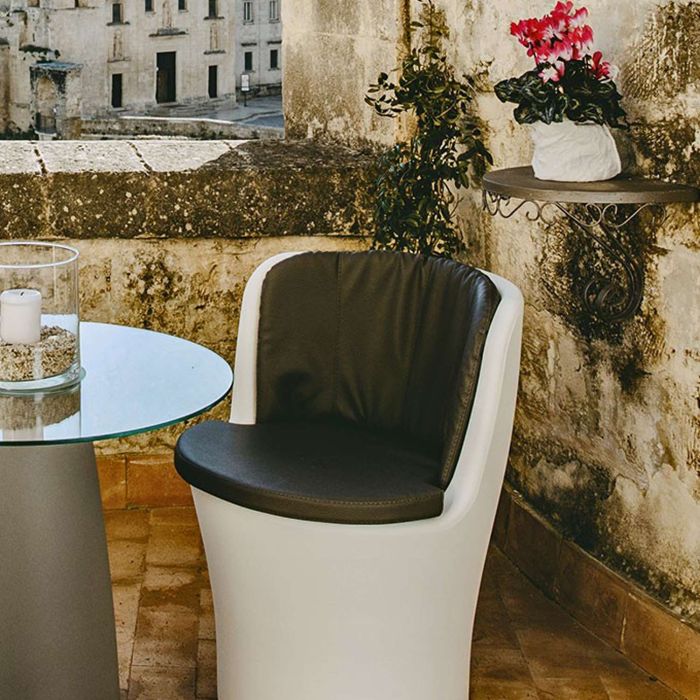 Poltrona seduta Comfy Moon bianco in resina 60x60 cm 