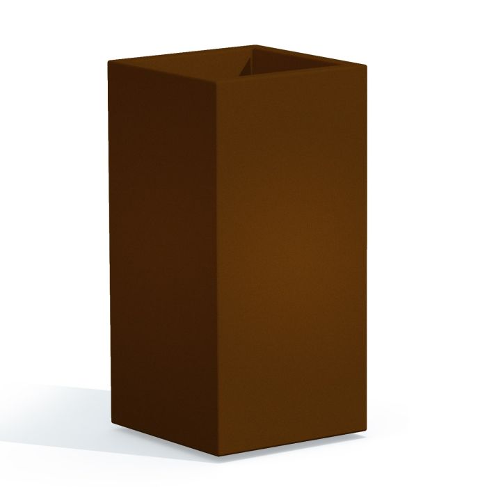 Vaso in resina cm H80 40x40 cm colore Bronzo mod. Cube Top main product photo