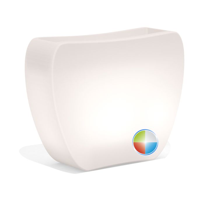 Vaso moderno luminoso Doppio Verso 100x31 H 80 colore Led Multicolor Batteria mod. Heart Led main product photo