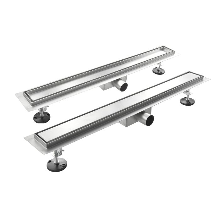 Canalina di scarico in Acciaio Inox 60x 7 CM a pavimento regolabile mod. Style