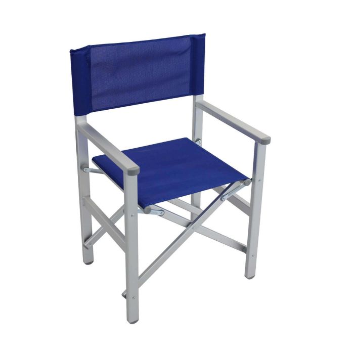 Sedia pieghevole da regista in alluminio e tessuto Blu mod. Siena main product photo
