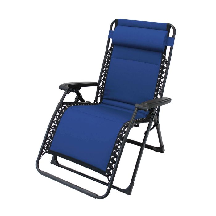 Acquista Cosma Sdraio poltrona relax pieghevole imbottita Blu mod.Comfort  XXL in Offerta a 105€ su BricoNow