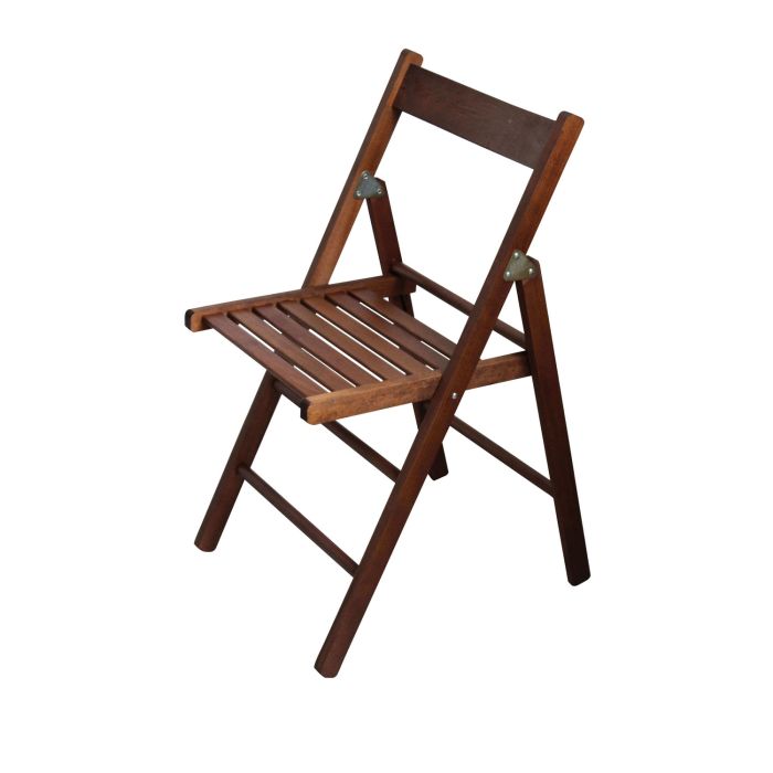 Sedia pieghevole in legno di faggio color noce main product photo