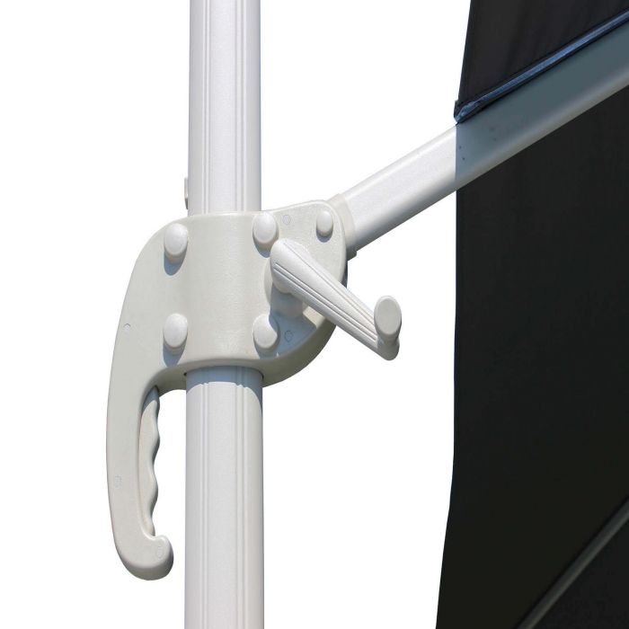 Ombrellone da giardino 3x4 con telo in poliestere Grigio palo Tortora antivento mod. Mercurio