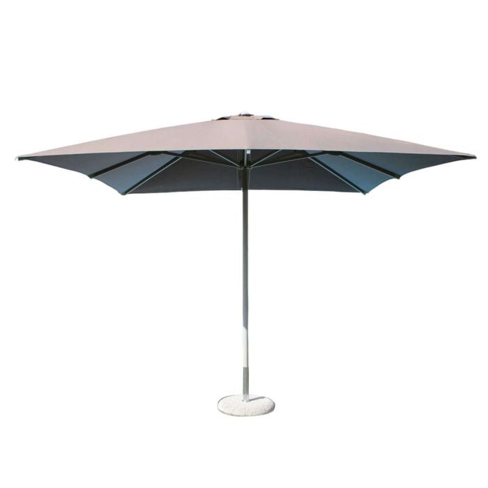 Ombrellone da giardino 3x3 con telo in poliestere Taupe palo Tortora antivento mod. Brian main product photo