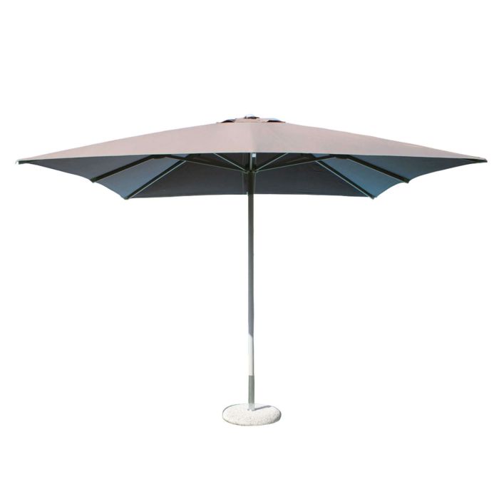 Ombrellone da giardino 3x4 con telo in poliestere Taupe palo Tortora antivento mod. Brian main product photo