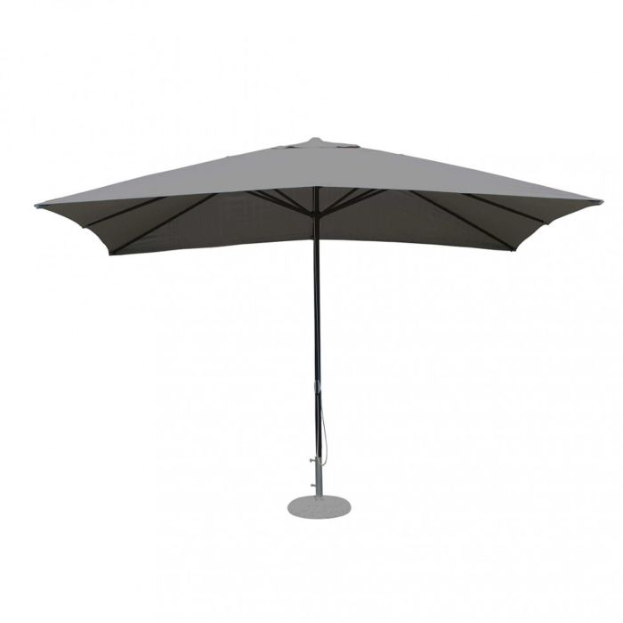 Ombrellone da giardino 3x4 con telo in poliestere Grigio palo Nero antivento mod. Mercurio main product photo