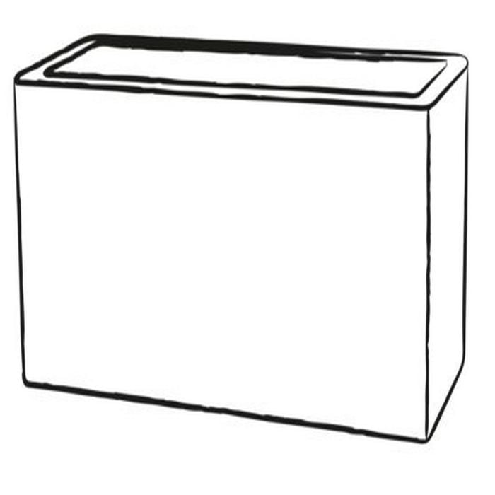 Fioriera Rettangolare colore Bronzo 79x30 CM H 30 mod. Schio Cassa