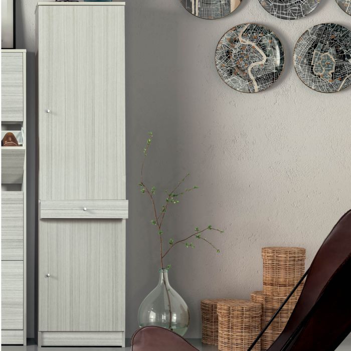 Mobile 2 ante 6 ripiani regolabili h 110 cm colore Eucalipto