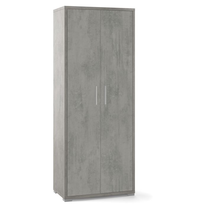 Armadio 2 ante 4 ripiani h 182 cm colore Cemento main product photo