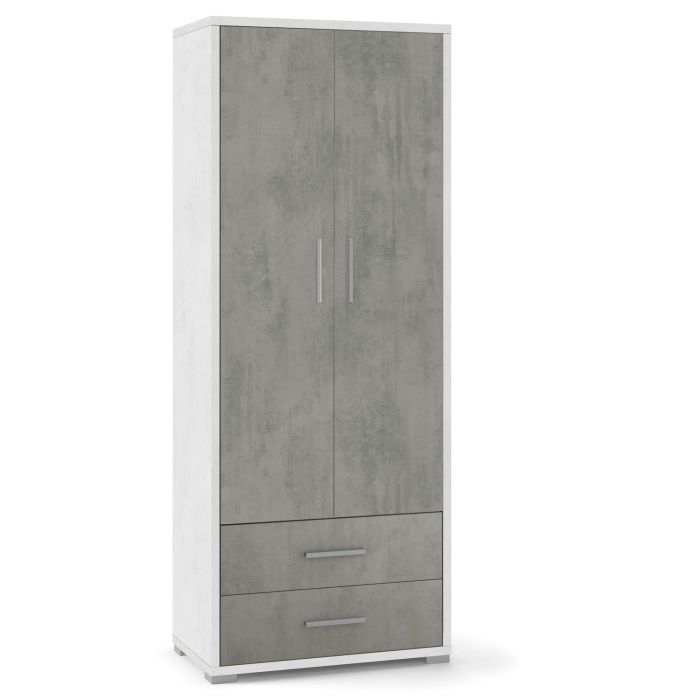Armadio 2 ante 2 cassetti h 182 cm colore Cemento main product photo
