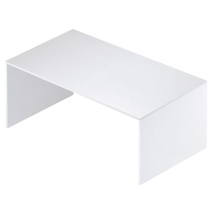Scrivania ufficio con pannello frontale h 73 cm colore Bianco Fiammato main product photo