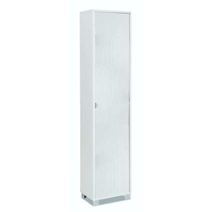 Colonna 1 anta 4 ripiani h 190 cm colore Bianco Fiammato main product photo