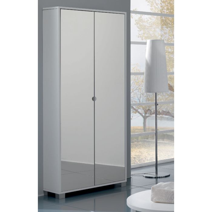 Mobile 2 ante 8 ripiani h 190 cm colore Specchio Naturale