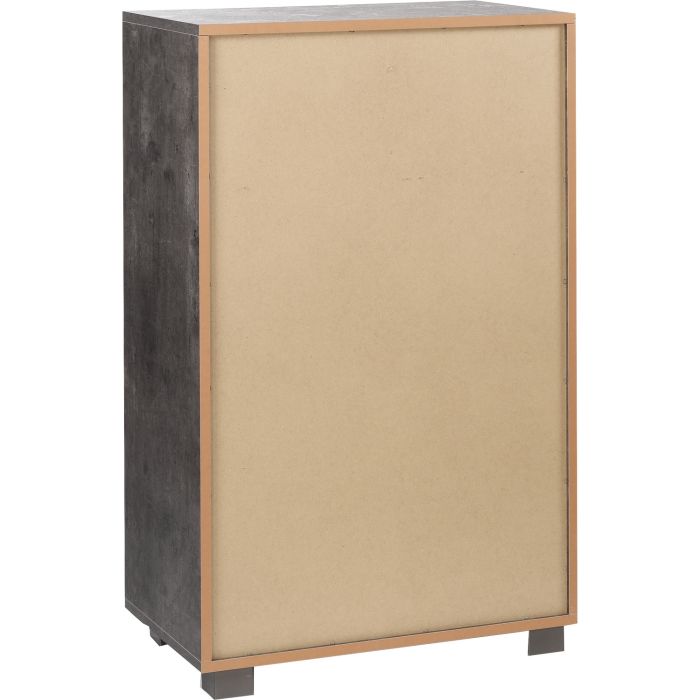 Mobile quadrante 6 cassetti h 112 cm colore Cemento