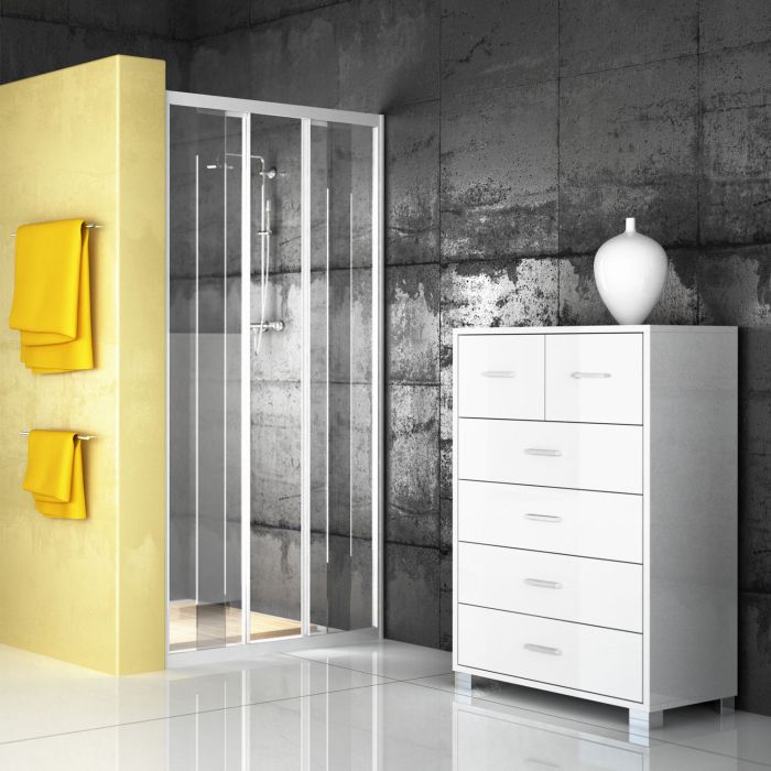 Mobile quadrante 6 cassetti h 112 cm colore Cemento