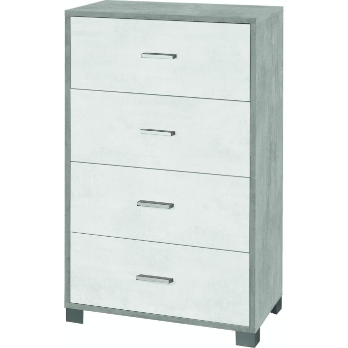 Mobile quadrante 4 cassetti h 112 cm colore Ossido Bianco main product photo