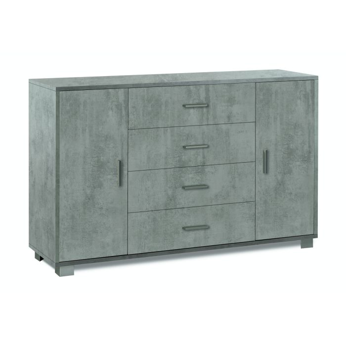 Mobile 2 ante 4 cassetti h 86 cm colore Cemento main product photo