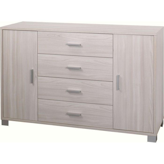 Mobile 2 ante 4 cassetti h 86 cm colore Olmo Chiaro main product photo