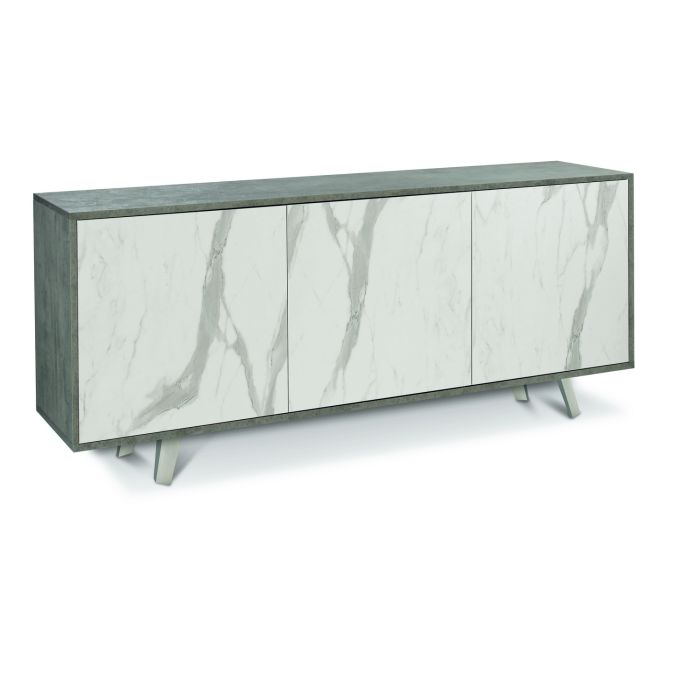 Madia 3 ante 2 ripiani h 74 cm colore Marmo Calacatta main product photo