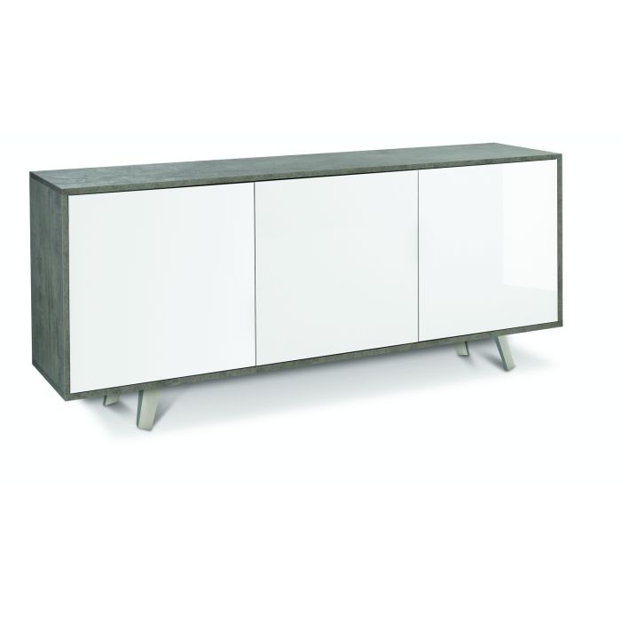 Madia 3 ante 2 ripiani h 74 cm colore Bianco Lucido main product photo