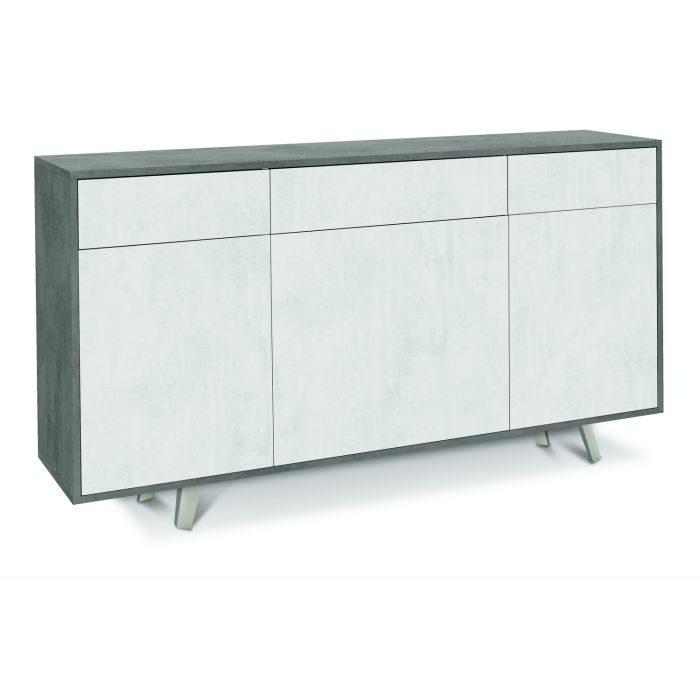 Madia 3 ante 3 cassetti h 92 cm colore Ossido Bianco main product photo