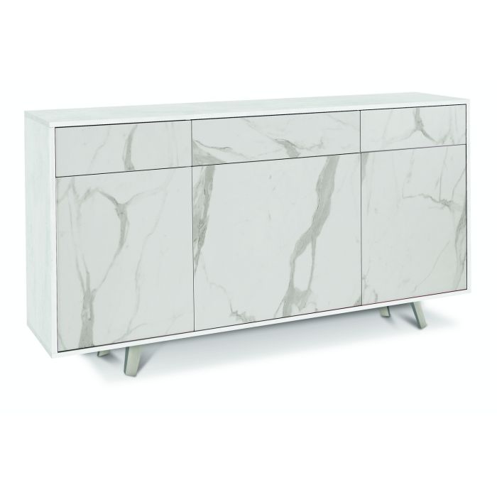 Madia 3 ante 3 cassetti h 92 cm colore Marmo Calacatta main product photo