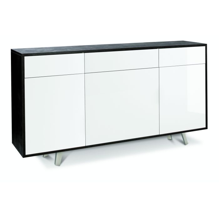 Madia 3 ante 3 cassetti h 92 cm colore Bianco Lucido main product photo