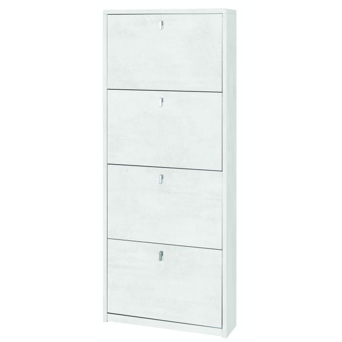 Scarpiera 4 ante 10 posti h 154 cm colore Ossido Bianco main product photo