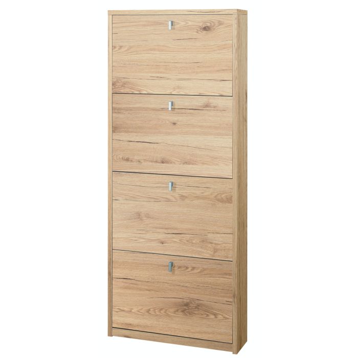 Scarpiera 4 ante 10 posti h 154 cm colore Rovere Naturale main product photo