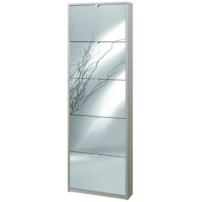 Scarpiera 5 ante 12 posti h 190 cm colore Specchio Naturale main product photo