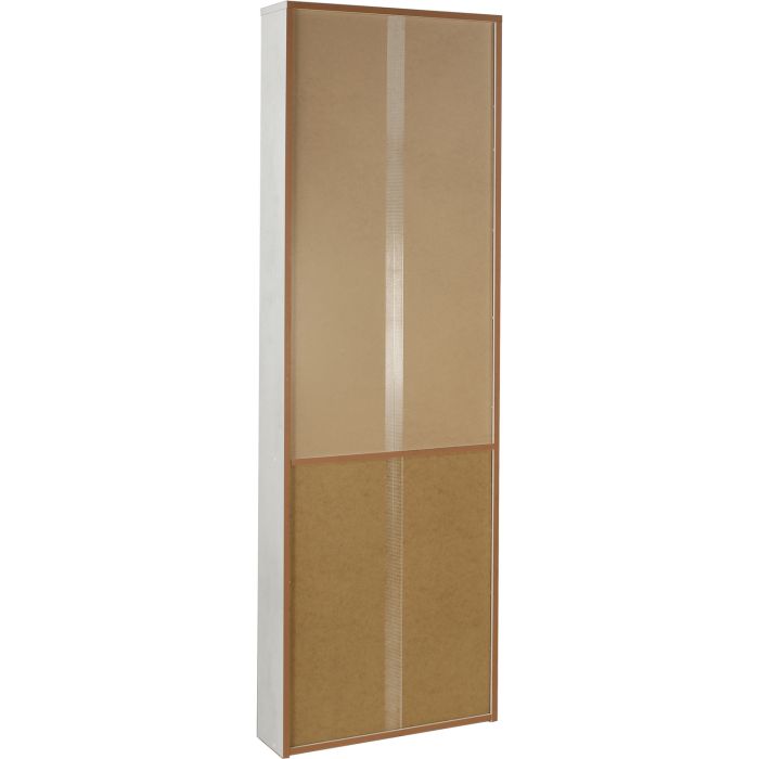 Scarpiera 5 ante 25 posti h 190 cm colore Bianco Fiammato