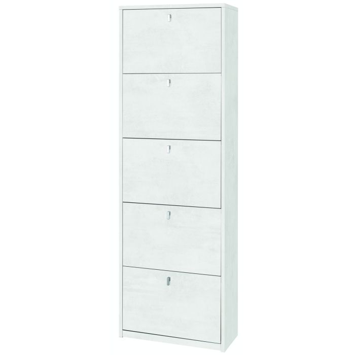 Scarpiera 5 ante 25 posti h 190 cm colore Ossido Bianco main product photo
