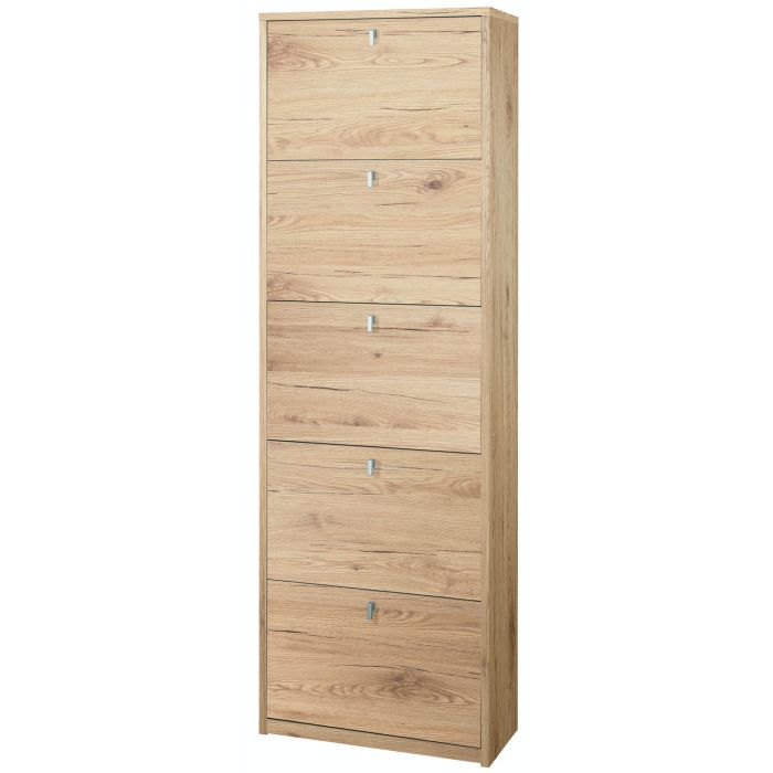 Scarpiera 5 ante 25 posti h 190 cm colore Rovere Naturale main product photo