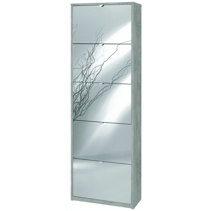 Scarpiera 5 ante 25 posti h 190 cm colore Specchio Naturale main product photo