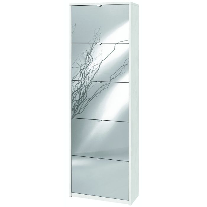 Scarpiera 5 ante 25 posti h 190 cm colore Specchio Naturale main product photo