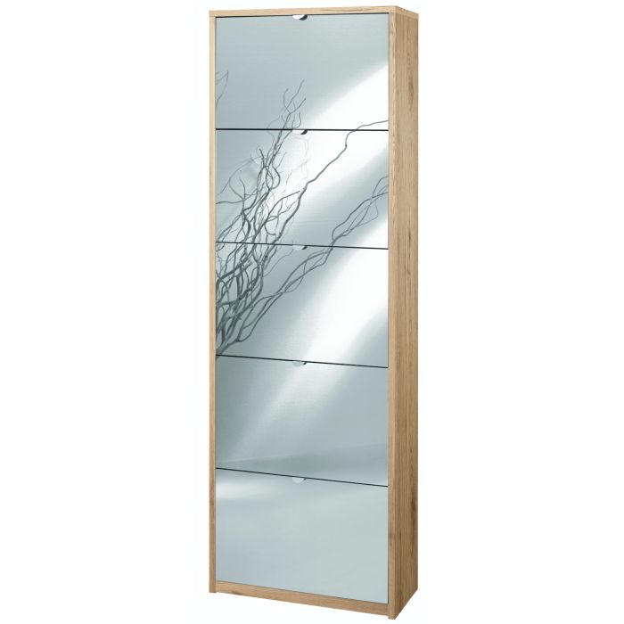 Scarpiera 5 ante 25 posti h 190 cm colore Specchio Naturale main product photo
