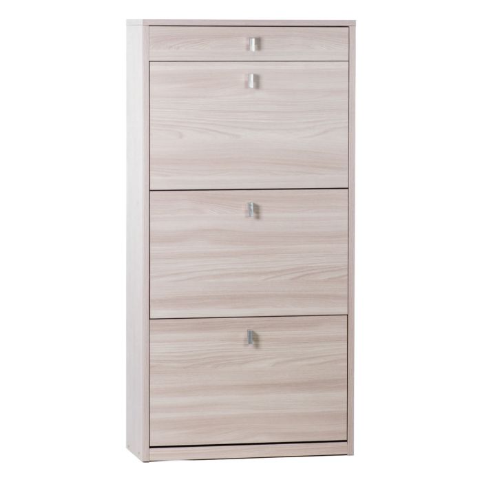 Scarpiera 3 ante e 1 cassetto 15 posti h 127 cm colore Olmo Chiaro main product photo